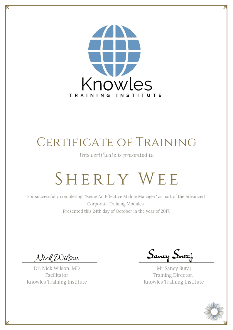 Being an Effective Middle Manager Training Course in Poland Certification