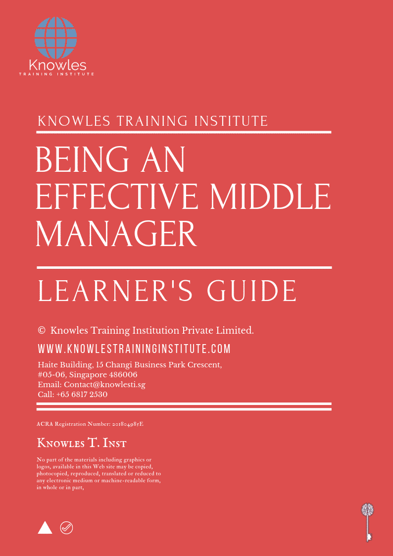 Being an Effective Middle Manager Training Course in Poland Learner’s Guide