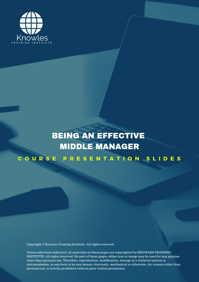 Being an Effective Middle Manager Training Course in Poland Presentation Slides