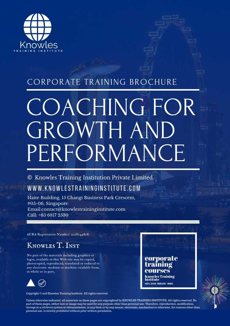 Coaching For Growth And Performance Course in Poland Brochure