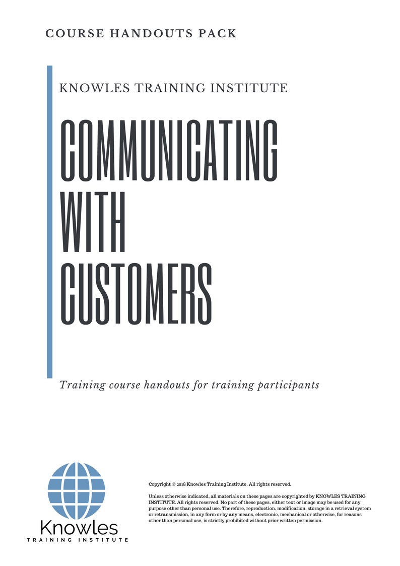 Communicating With Customers Course in Poland Handouts