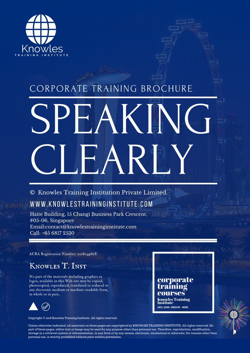 Course Brochure For Speaking Clearly Course in Poland