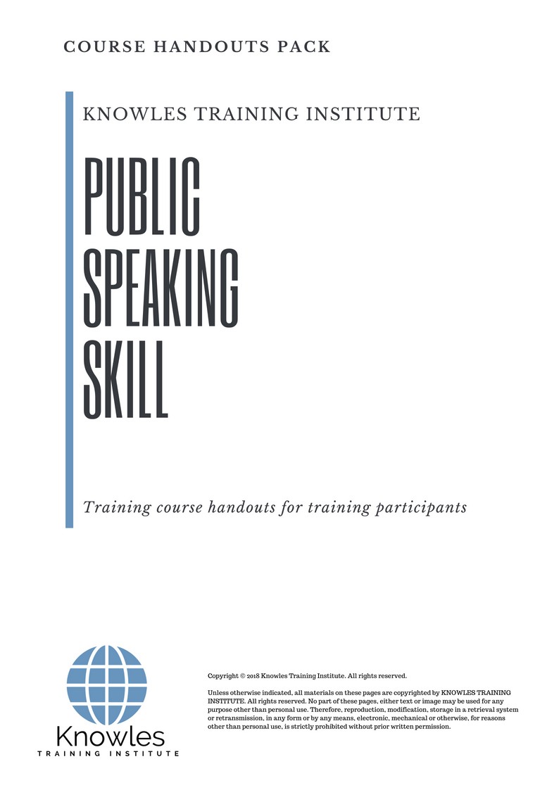 Course Handout For Public Speaking Skill in Poland