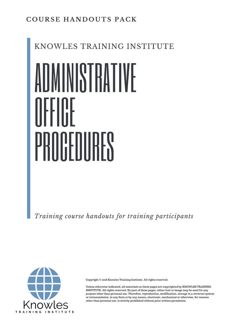 Course Handouts For Administrative Office Procedures in Poland