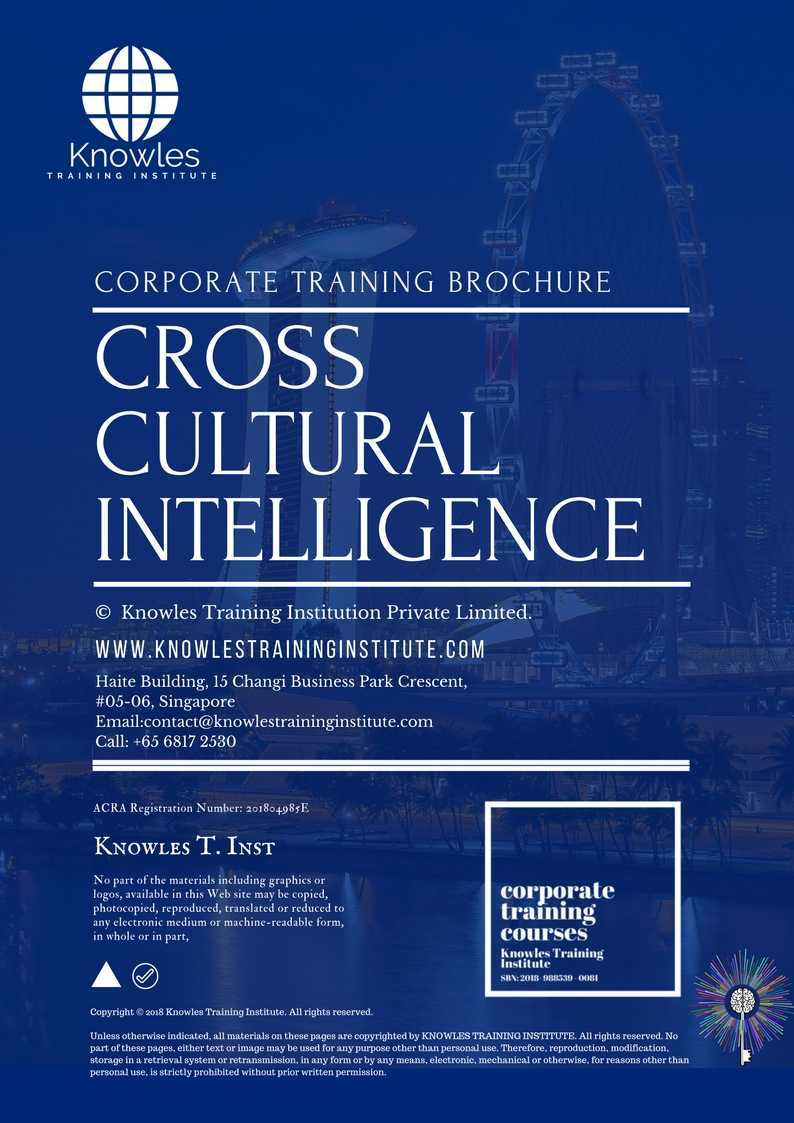 Cross Cultural Intelligence Training Course in Poland Brochure