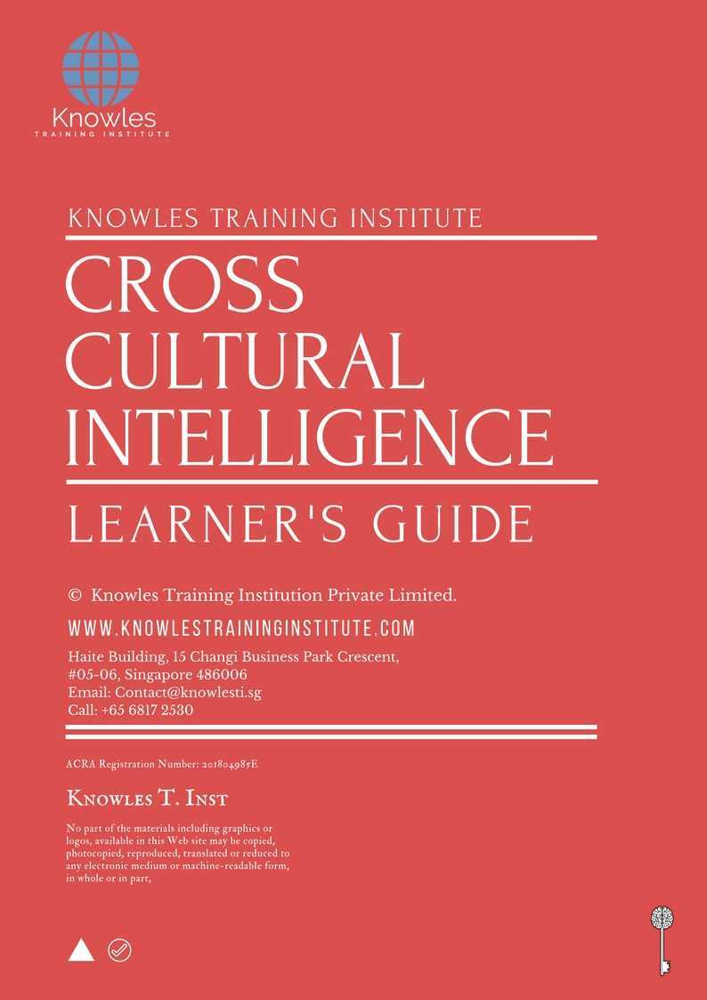 Cross Cultural Intelligence Training Course in Poland Learner_s Guide