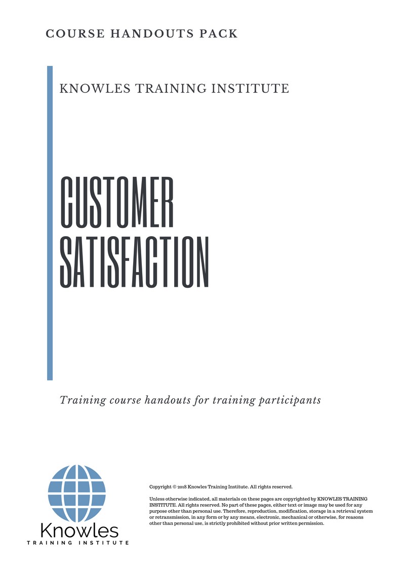 Customer Satisfaction Course in Poland Handouts