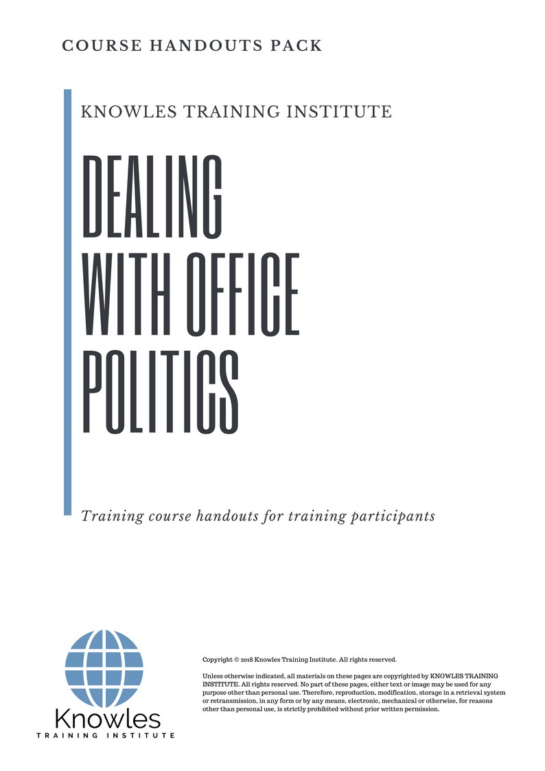 Dealing With Office Politics Course in Poland Handouts