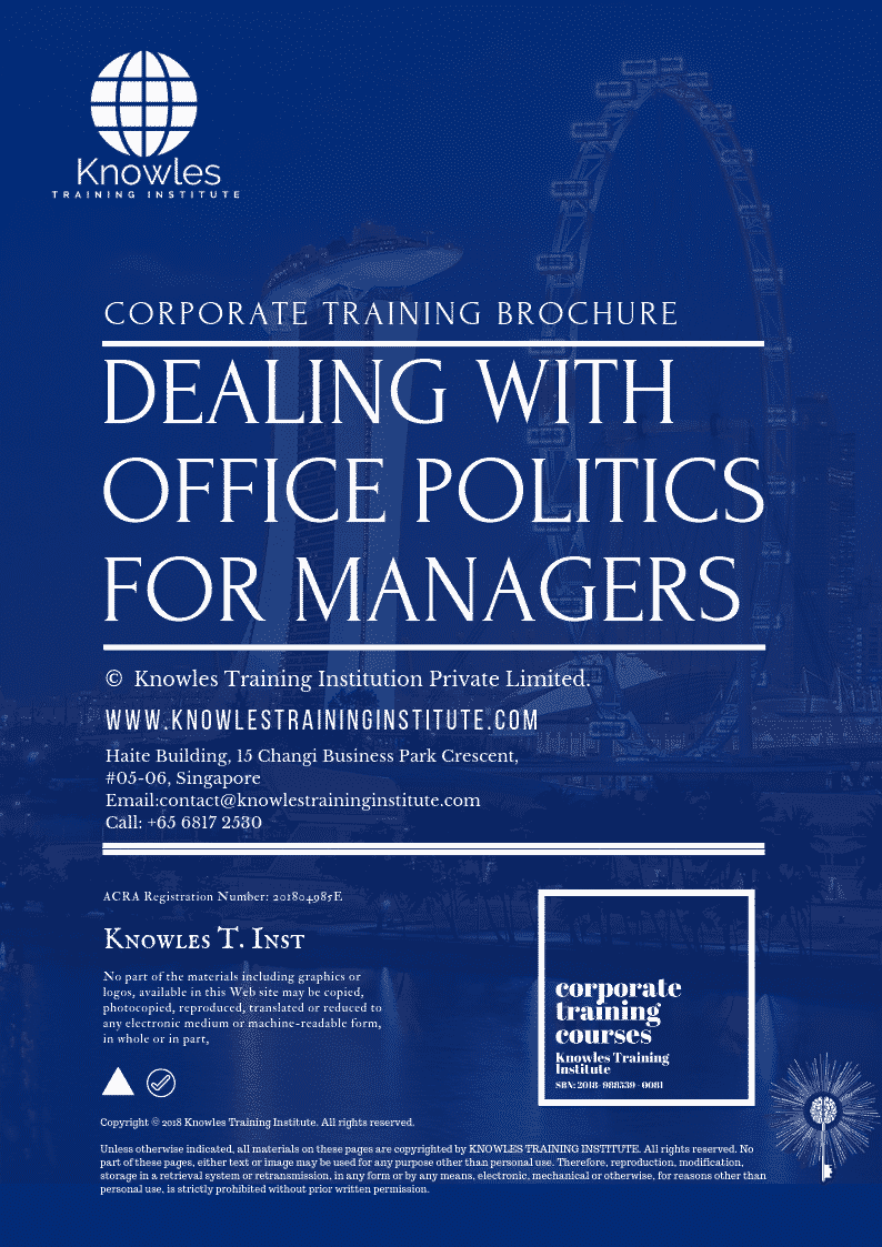 Dealing with Office Politics for Managers Training Course in Poland Brochure