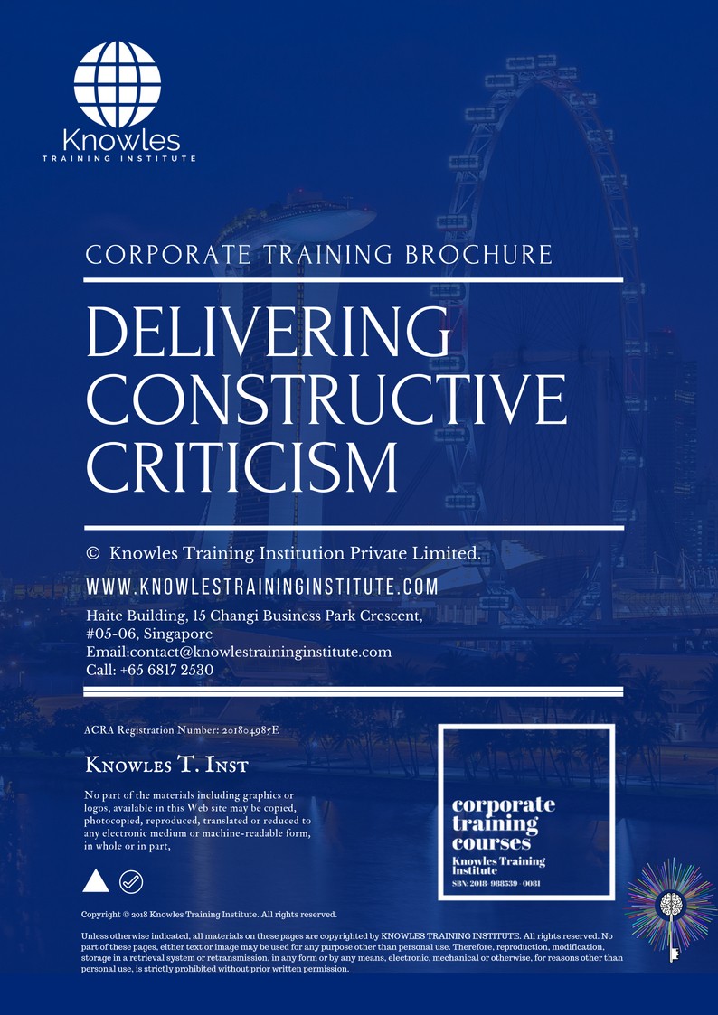 Delivering Constructive Criticism Course in Poland Brochure