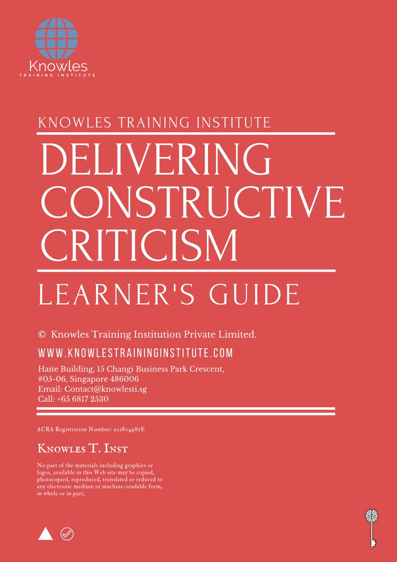 Delivering Constructive Criticism Course in Poland Learner’s Guide