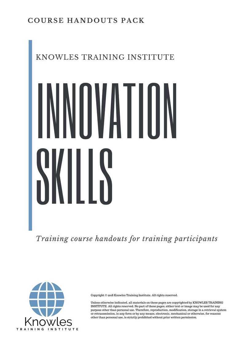 Innovation Skills Training Course in Poland Handouts