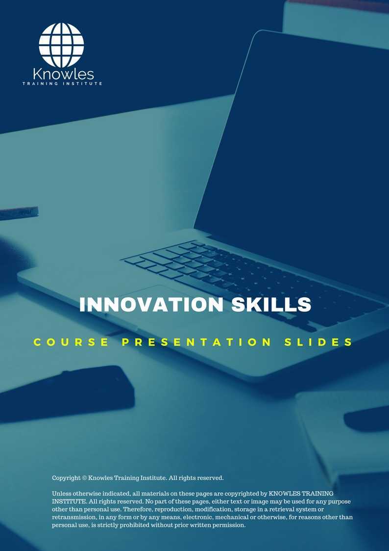 Innovation Skills Training Course in Poland Presentation Slides