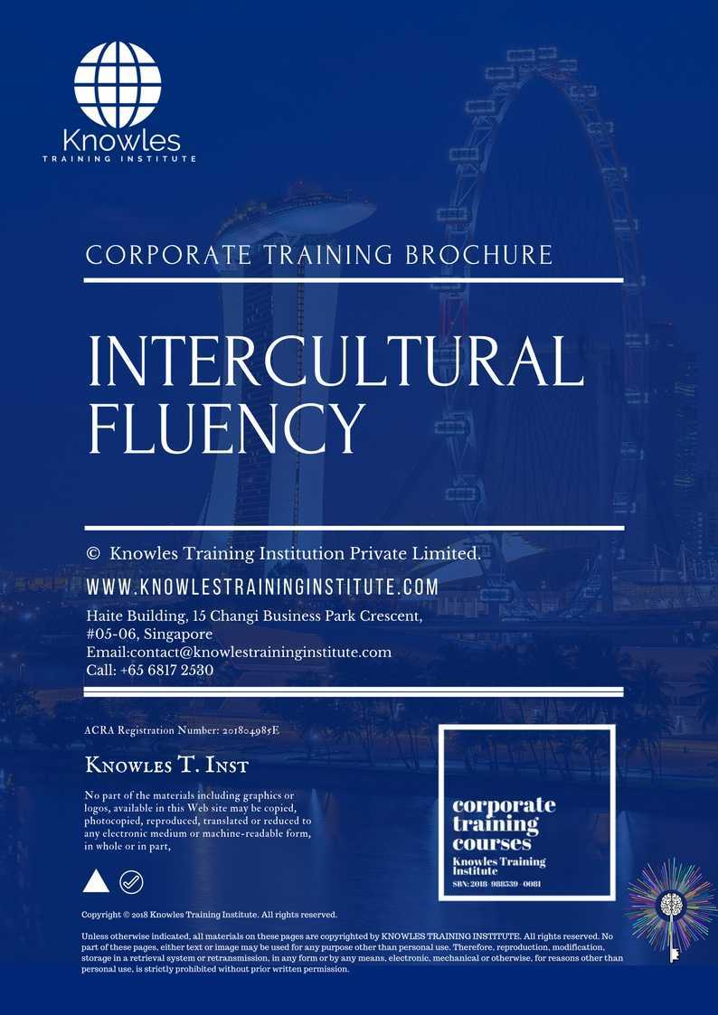 Intercultural Fluency Training Course in Poland Brochure