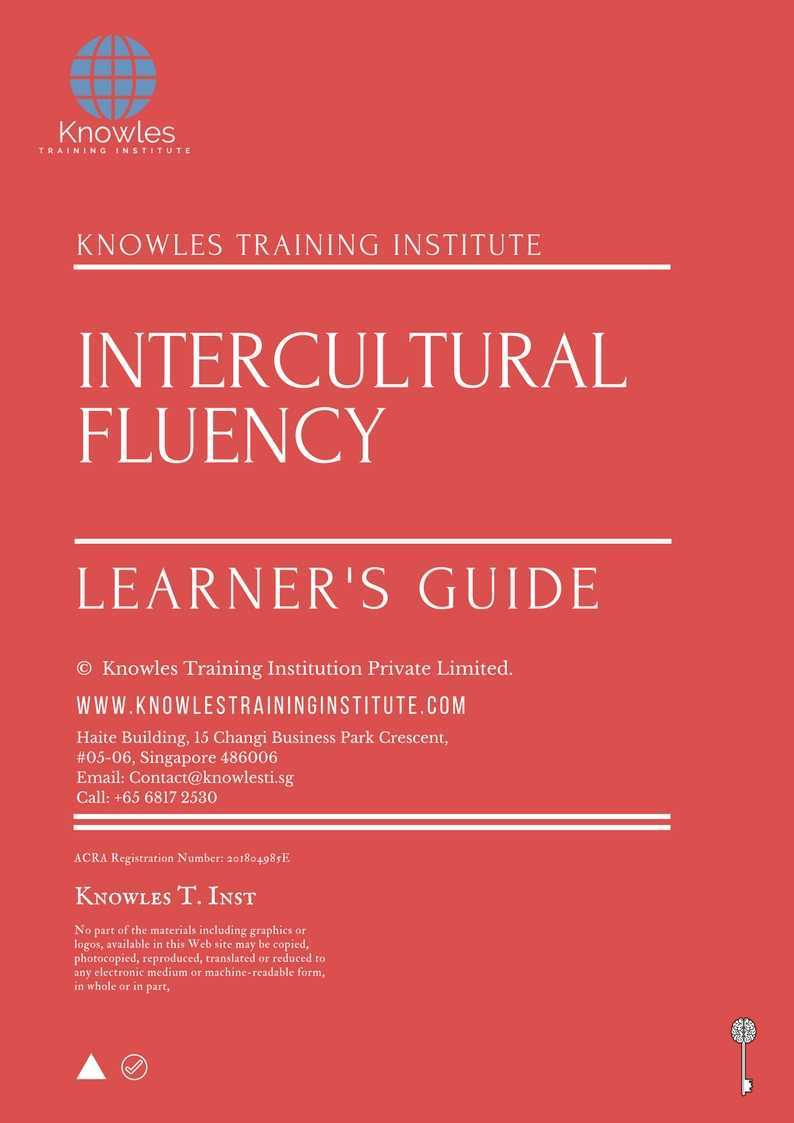 Intercultural Fluency Training Course in Poland Learner_s Guide