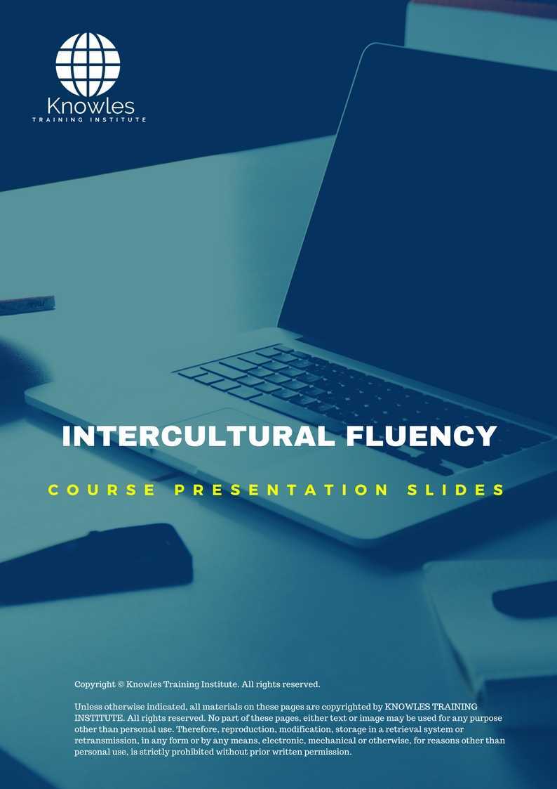 Intercultural Fluency Training Course in Poland Presentation Slides