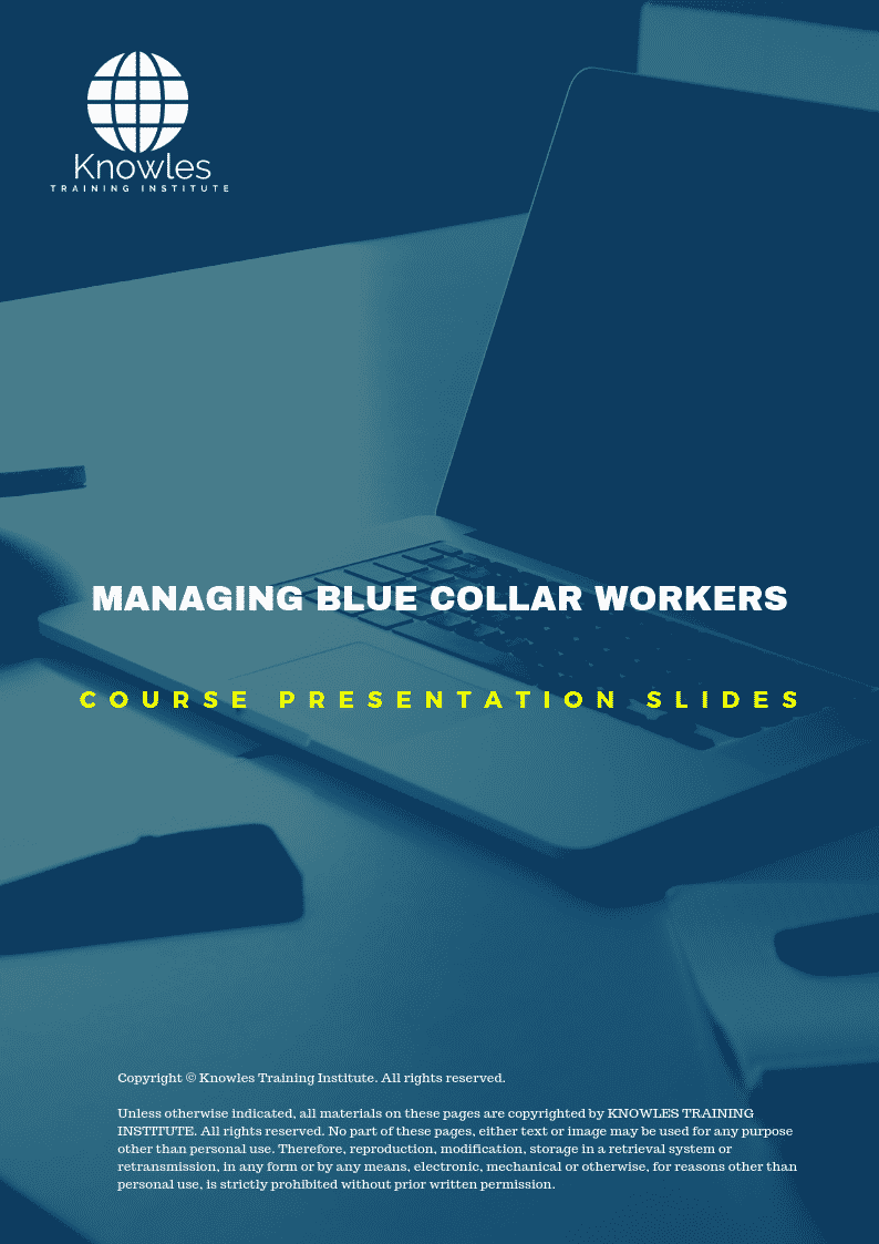 Managing Blue Collar Workers in Poland PPT Slides Used During Course