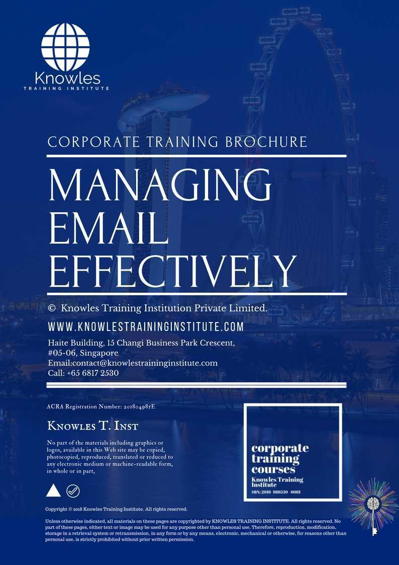 Managing Email Effectively Training Course in Poland Brochure