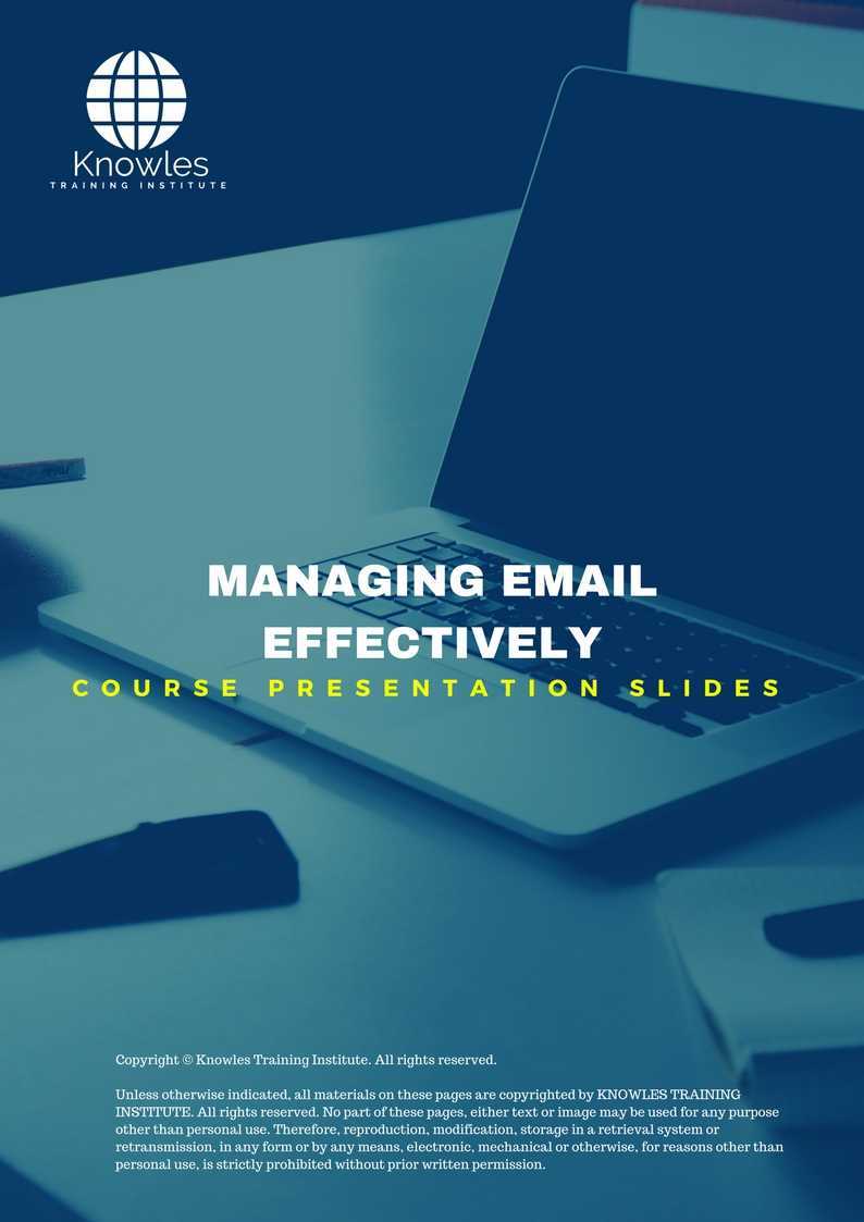 Managing Email Effectively Training Course in Poland Presentation Slides