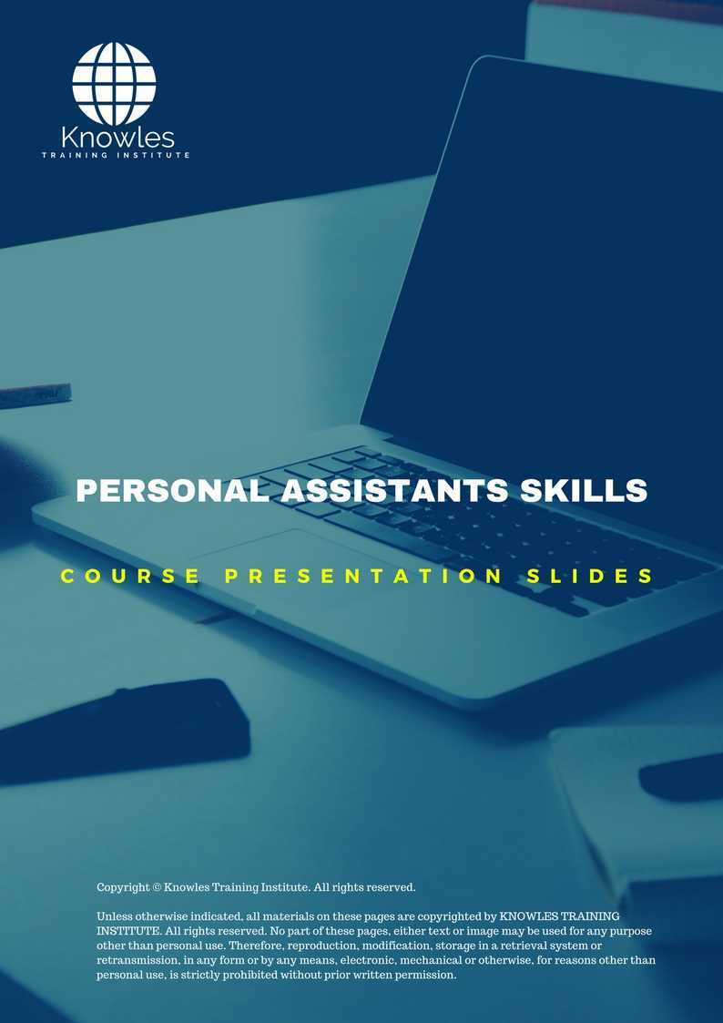 Personal Assistants Skills Training Course in Poland Presentation Slides