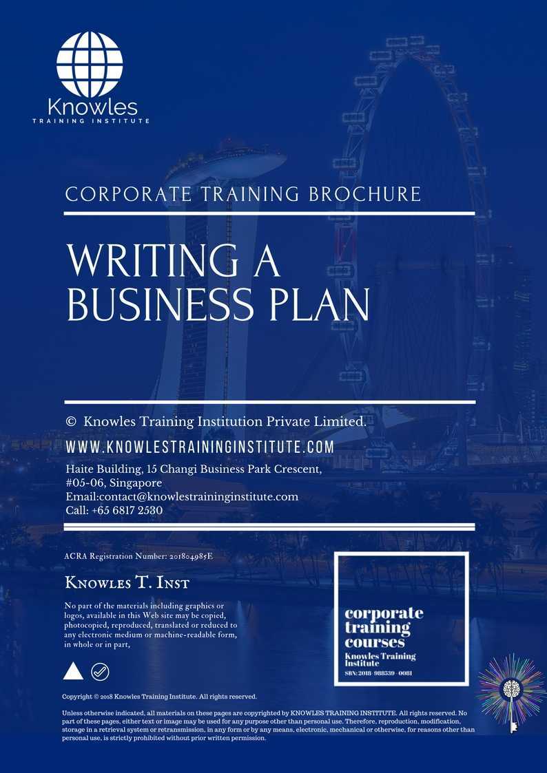 Writing A Business Plan Training Course in Poland Brochure
