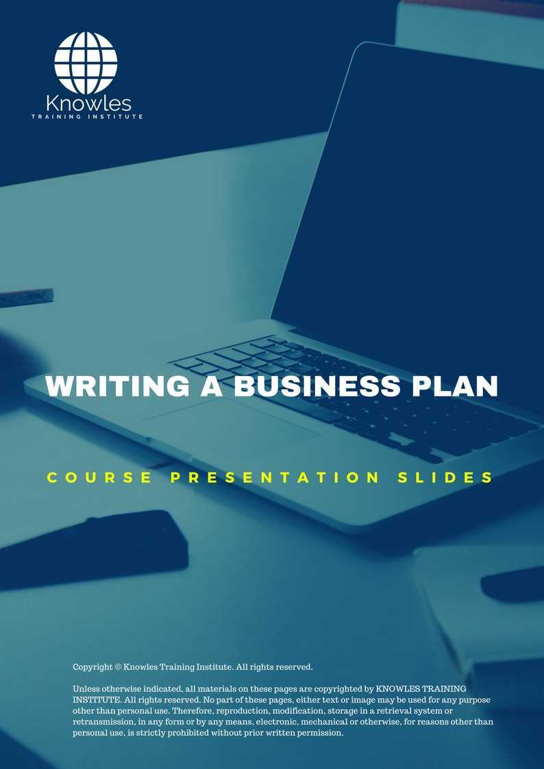 Writing A Business Plan Training Course in Poland Presentation Slides