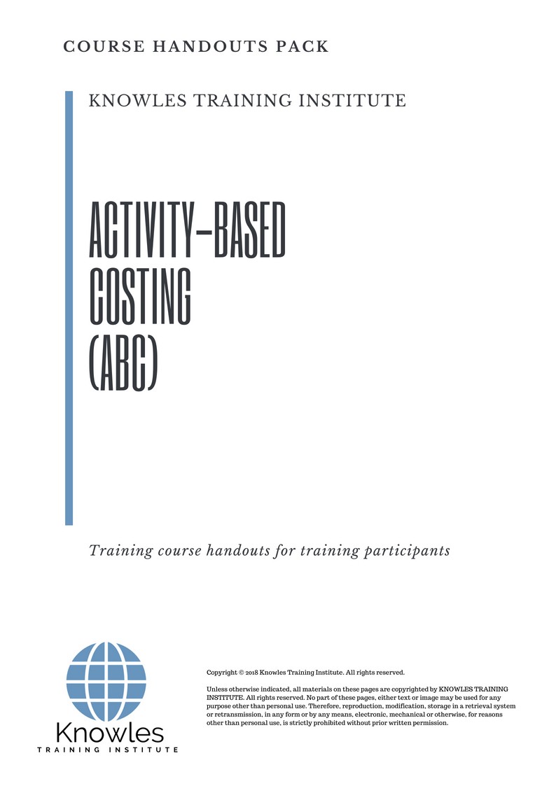 Activity-Based Costing (Abc) Training Course in Poland Handouts
