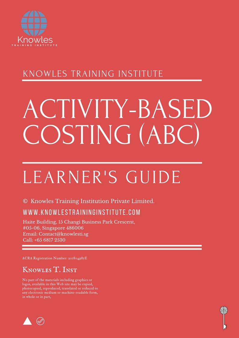 Activity-Based Costing (Abc) Training Course in Poland Learner’s Guide