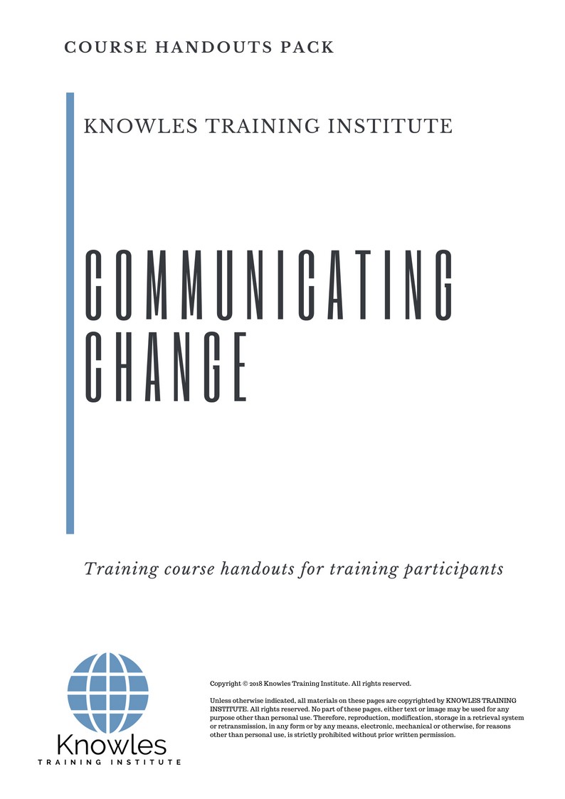 Communicating Change Training Course in Poland Handouts