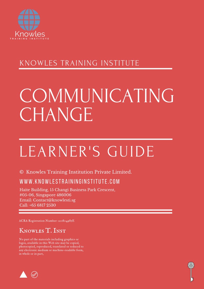 Communicating Change Training Course in Poland Learner’s Guide