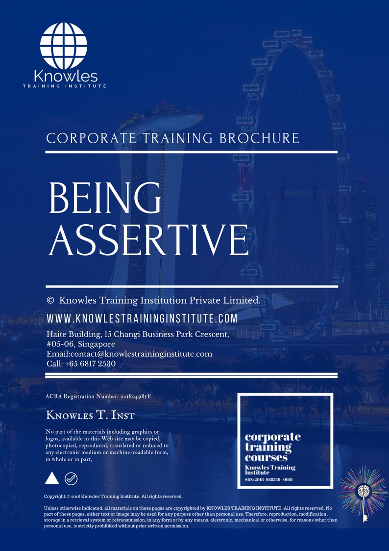 Course Brochure For Being Assertive Training Course in Poland
