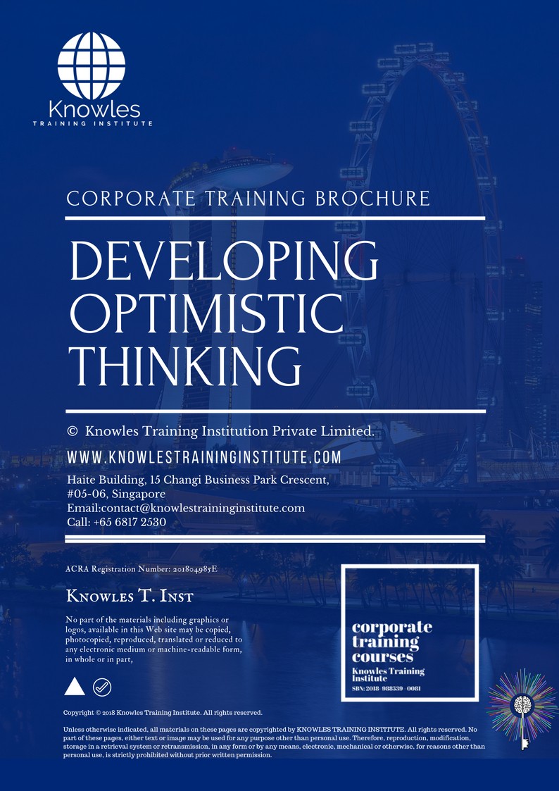 Course Brochure For Developing Optimistic Thinking Course in Poland