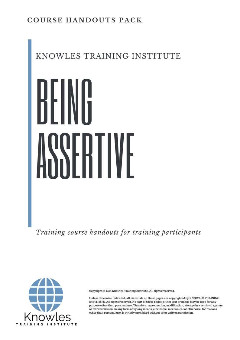 Course Handouts For Being Assertive Training Course in Poland
