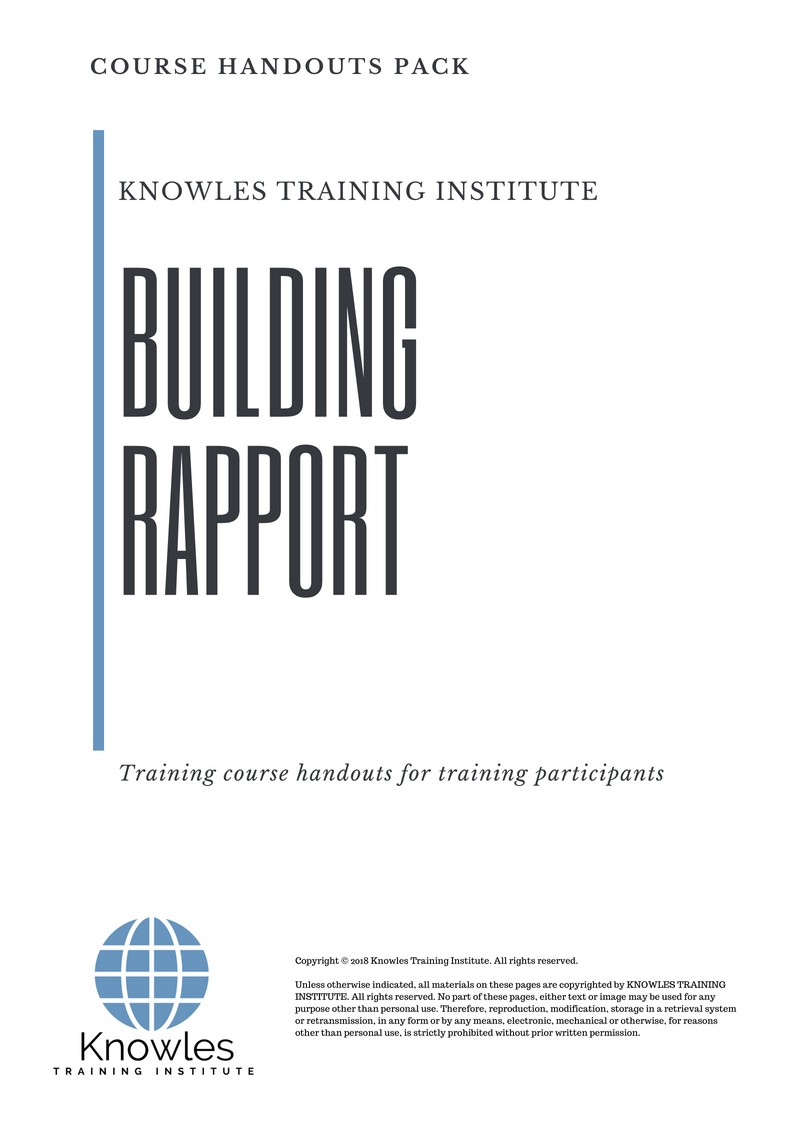 Course Handouts For Building Rapport Course in Poland