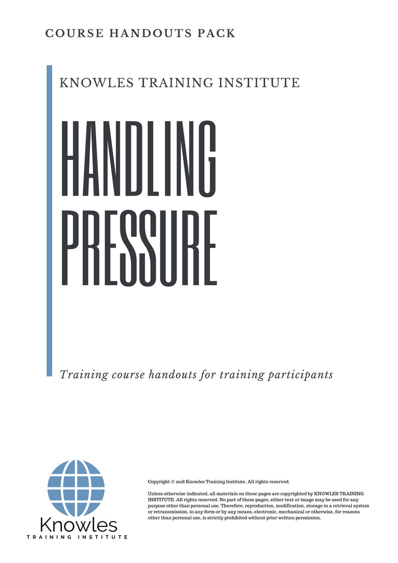 Course Handouts For Handling Pressure Course in Poland
