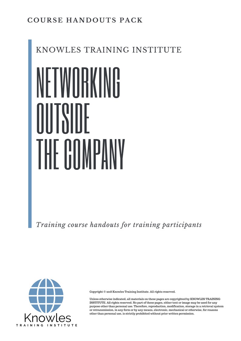 Course Handouts For Networking Outside The Company Course in Poland