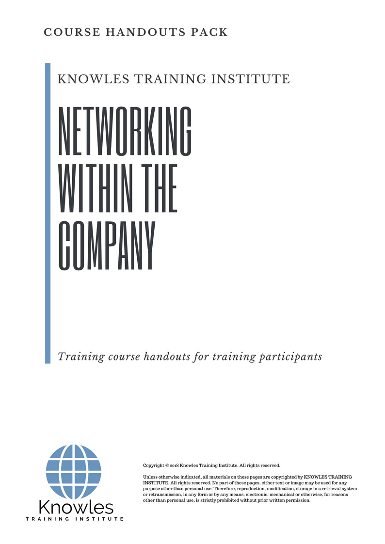 Course Handouts For Networking Within The Company Course in Poland