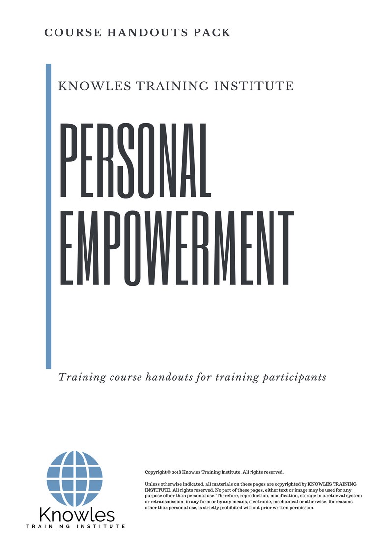 Course Handouts For Personal Empowerment Training Course in Poland