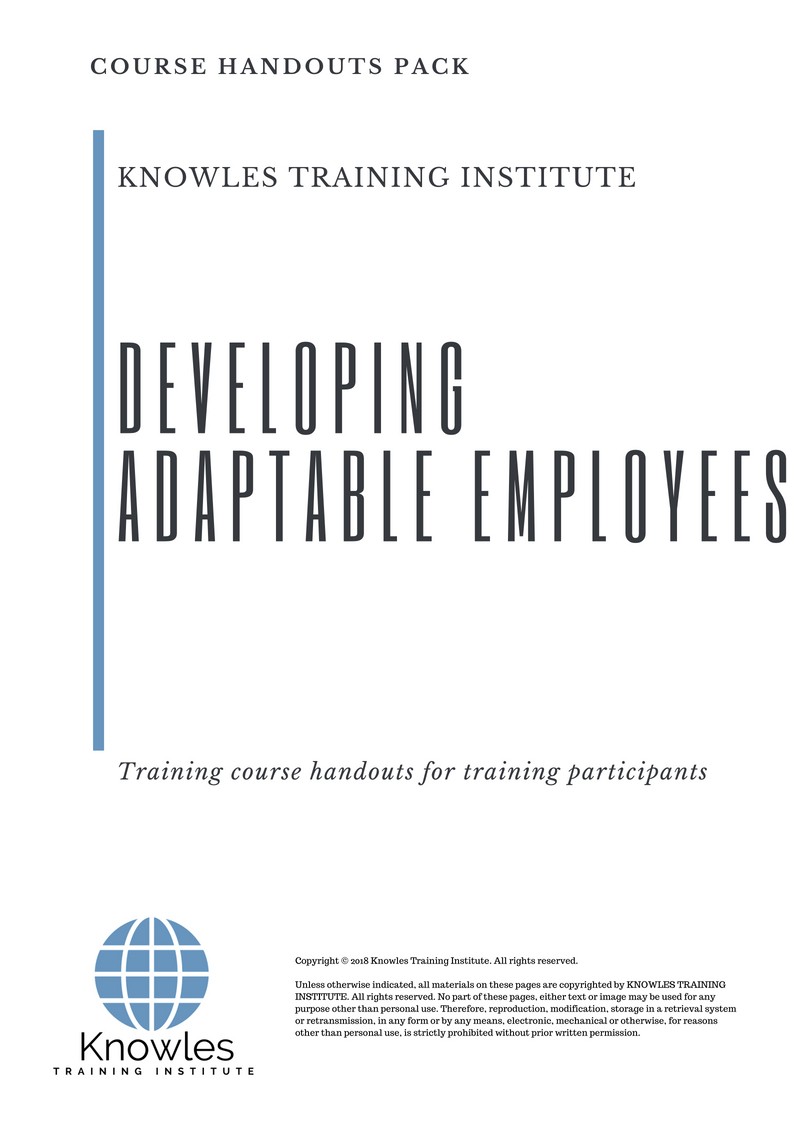 Developing Adaptable Employees Training Course in Poland Handouts