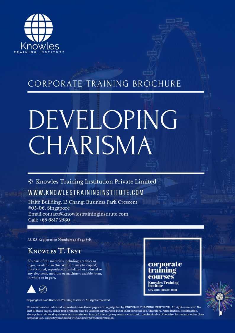 Developing Charisma Training Course in Poland Brochure