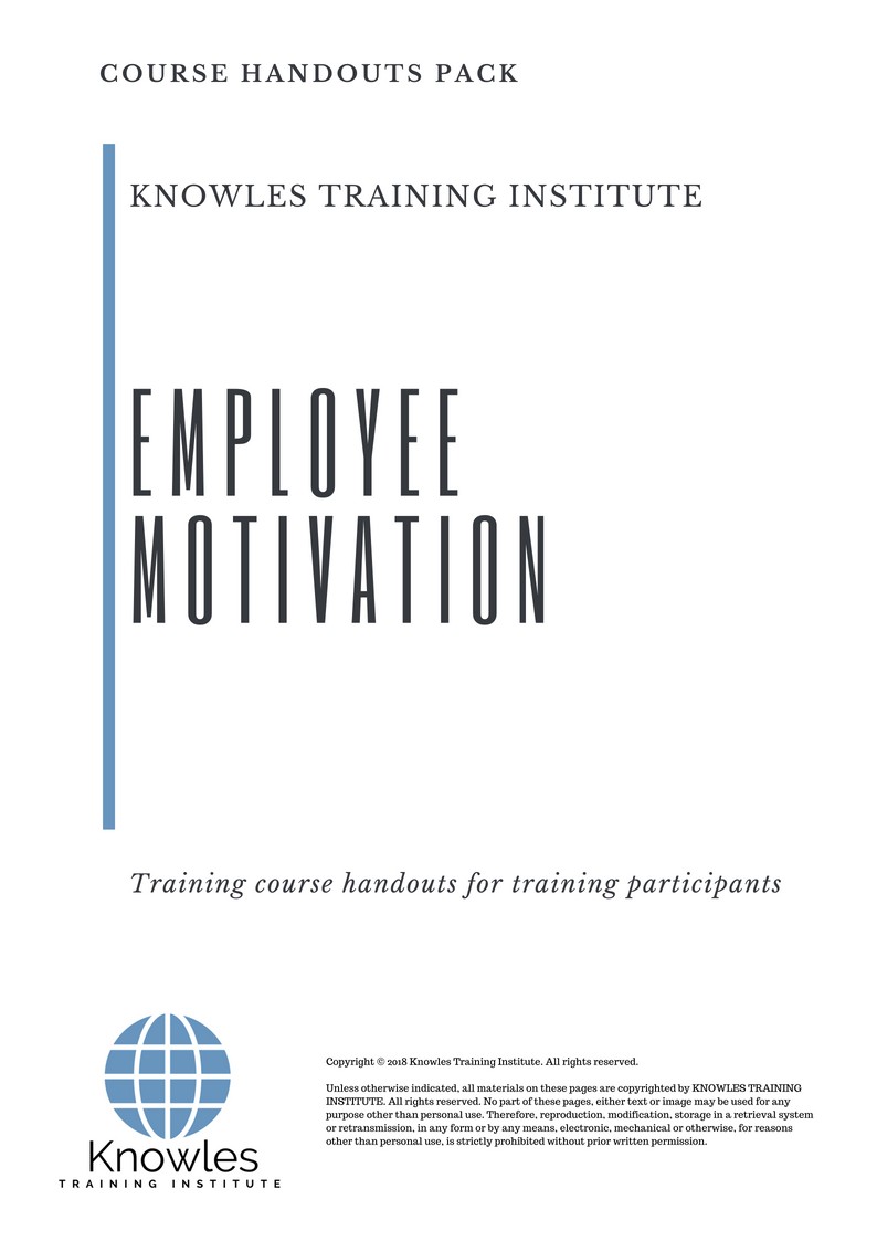 Employee Motivation Training Course in Poland Handouts