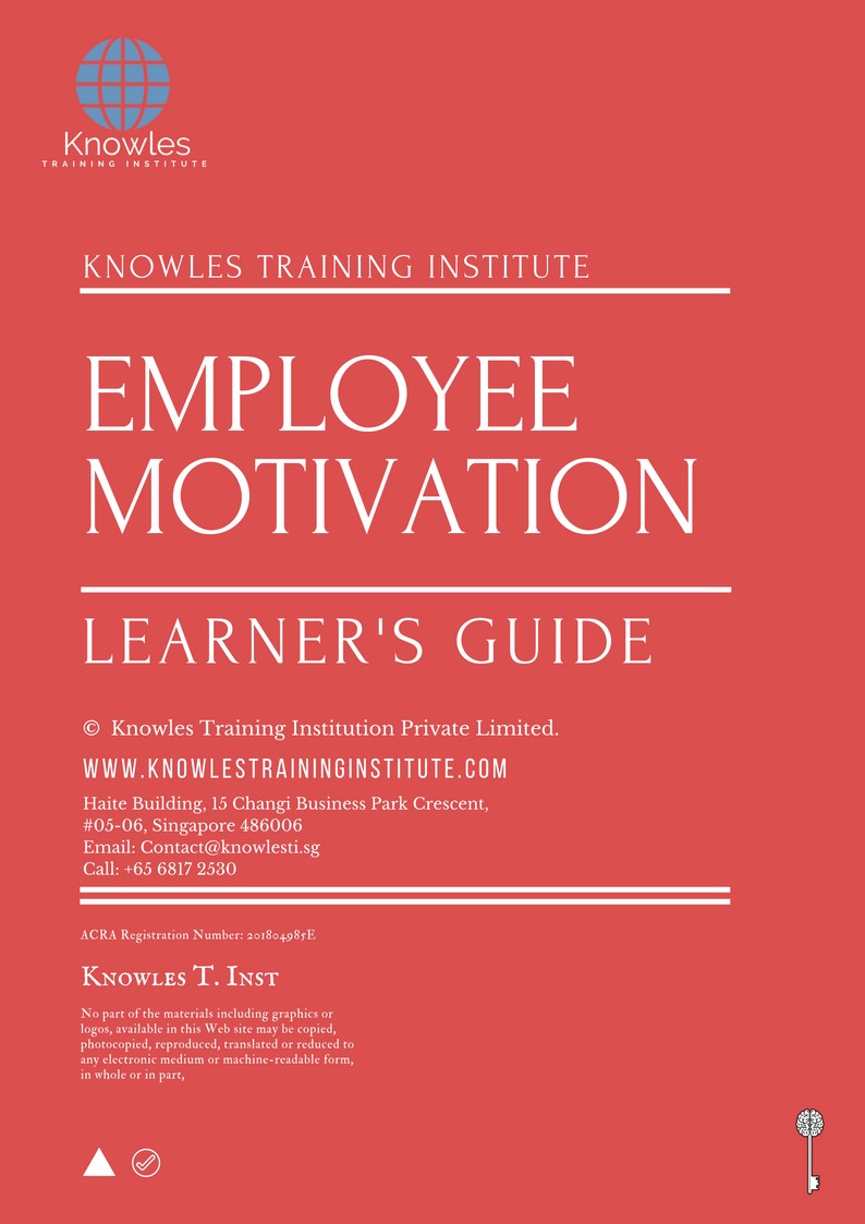Employee Motivation Training Course in Poland Learner’s Guide