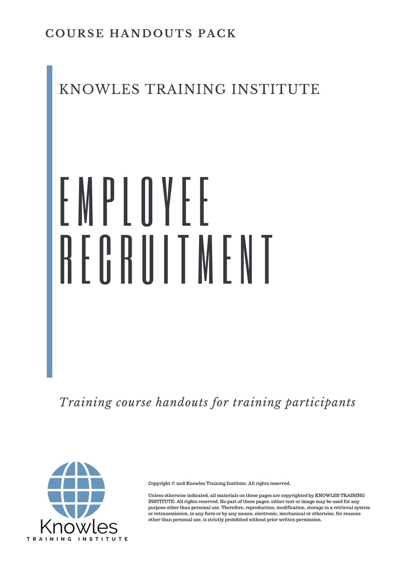Employee Recruitment Training Course in Poland Handouts