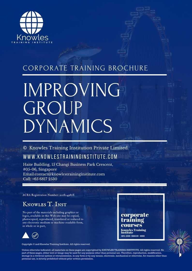 Improving Group Dynamics Training Course in Poland Brochure