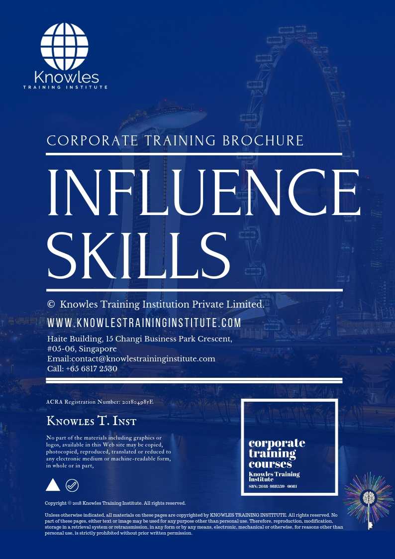Influence Skills Course in Poland Brochure