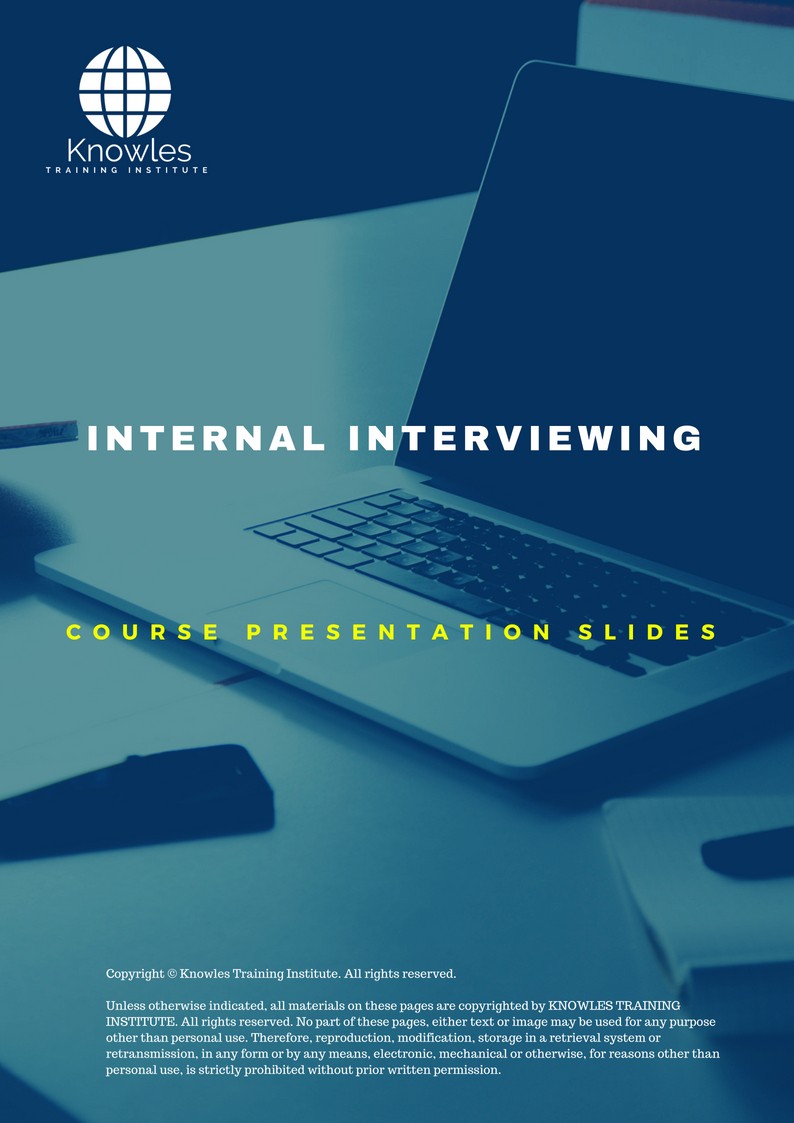 Internal Interviewing Training Course in Poland Presentation Slide