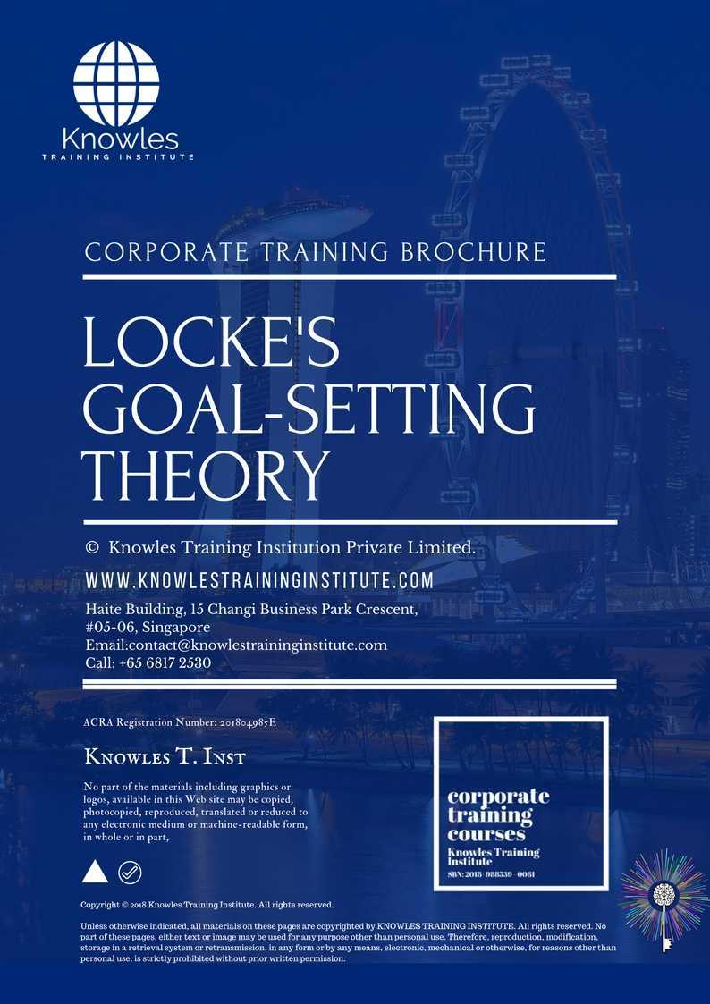Locke’S Goal-Setting Theory Training Course in Poland Brochure