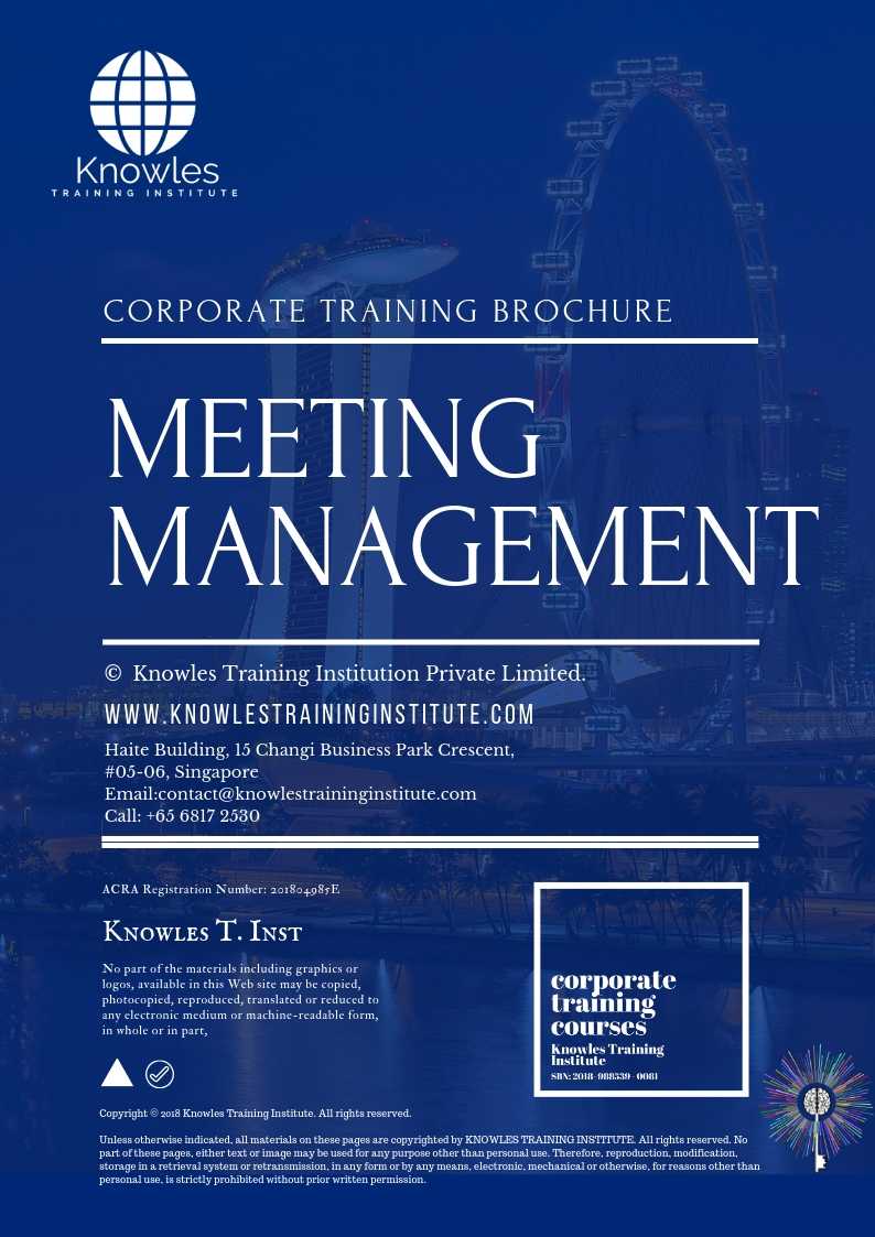 Meeting Management Training Course in Poland Brochure
