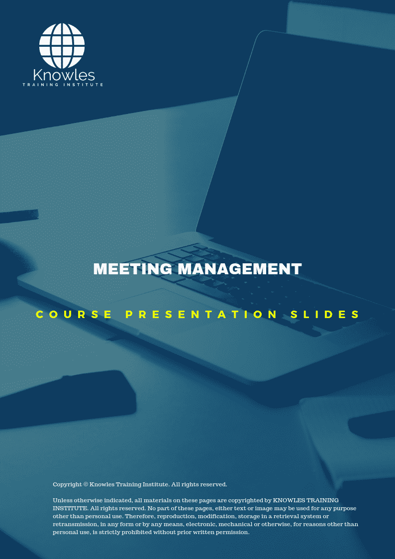 Meeting Management Training Course in Poland Presentation Slide