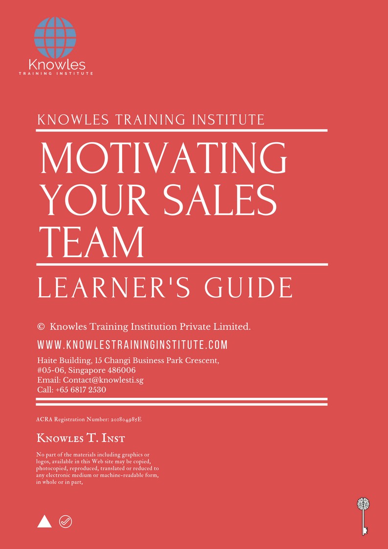 Motivating Your Sales Team Course in Poland Learner’s Guide